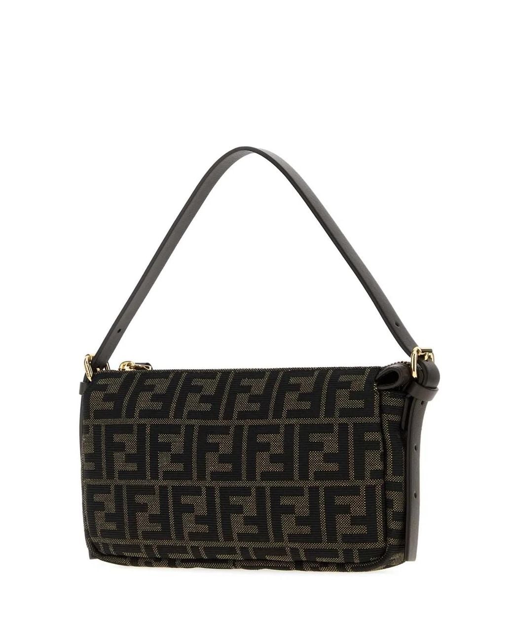 Fendi Black Zip Top Small Ff Jacq/Vit.G