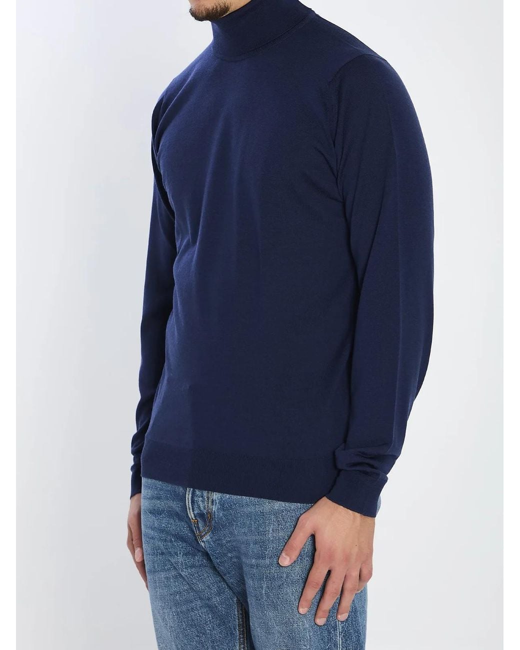John Smedley Blue Cherwell Pullover for men