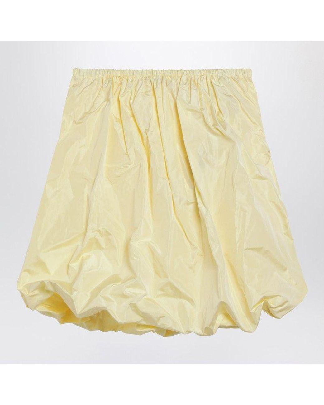 Prada Yellow Creamcoloured Technical Taffeta Skirt