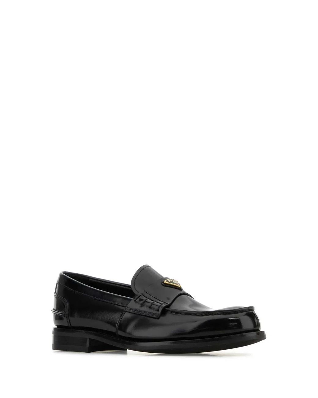 Prada Black Leather Loafers for men