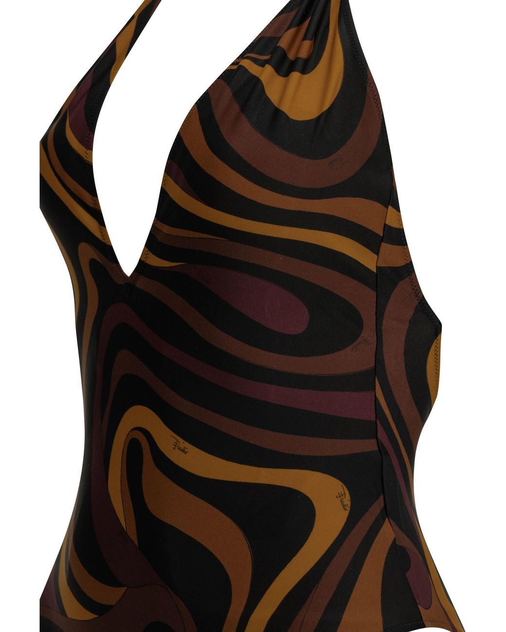 Emilio Pucci Black "Marmo" One-Piece Swimsuit
