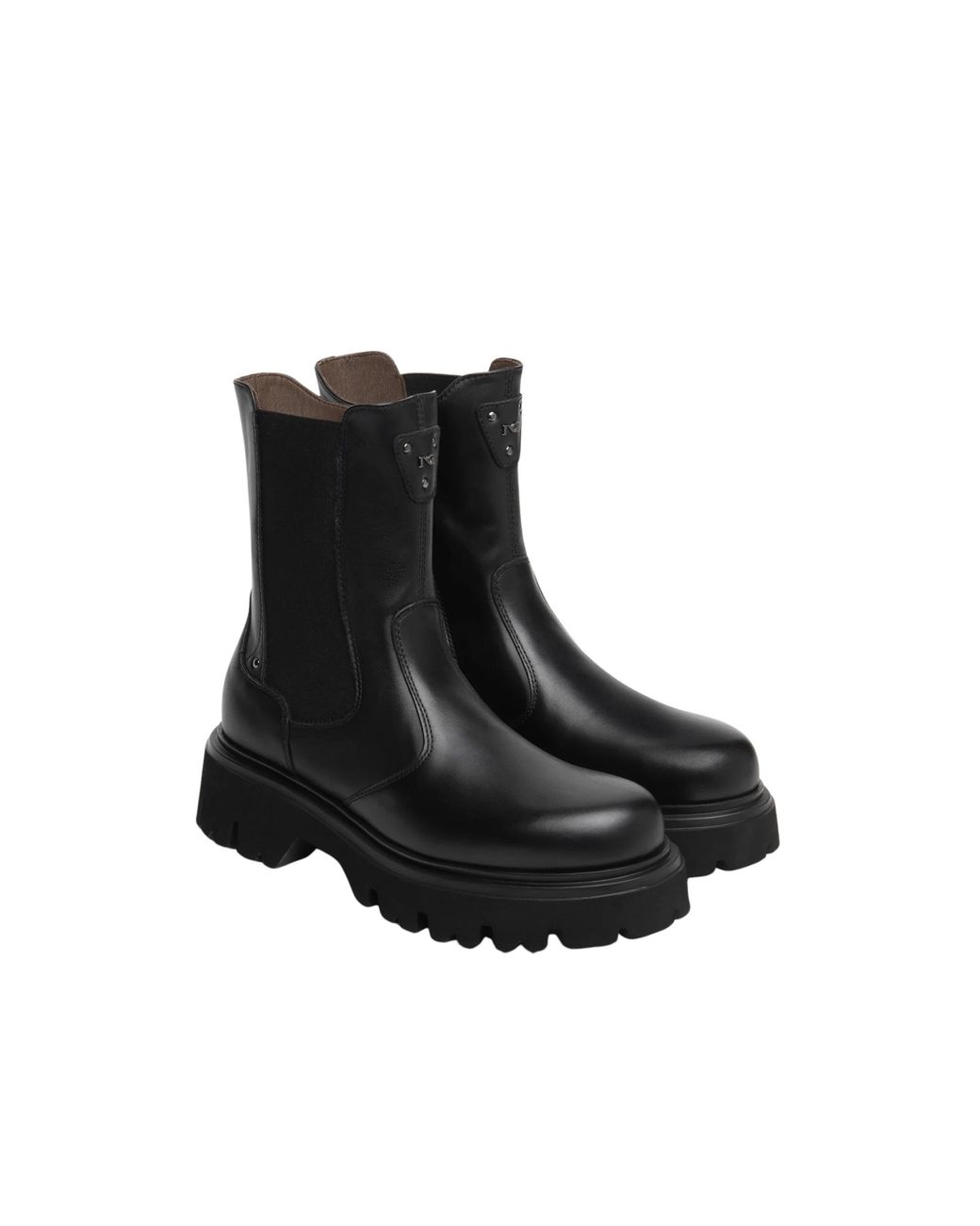 Nero Giardini Black Leather Chelsea Boots