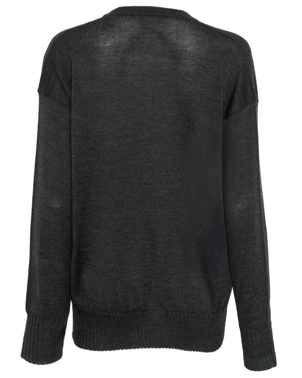 Roberto Collina Black Pullover Con Scollo A V