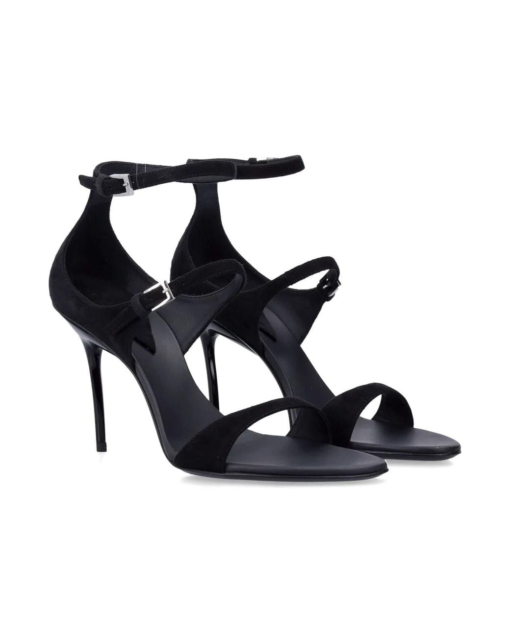 Alaïa White The Drop Goatskin Open-Toe Stiletto Sandals With Adjustable Ankle Strap