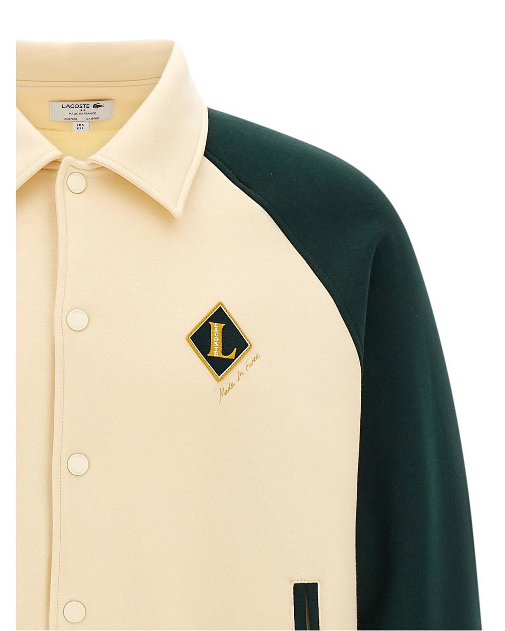 Lacoste Natural 'Varsity Badge' Jacket for men