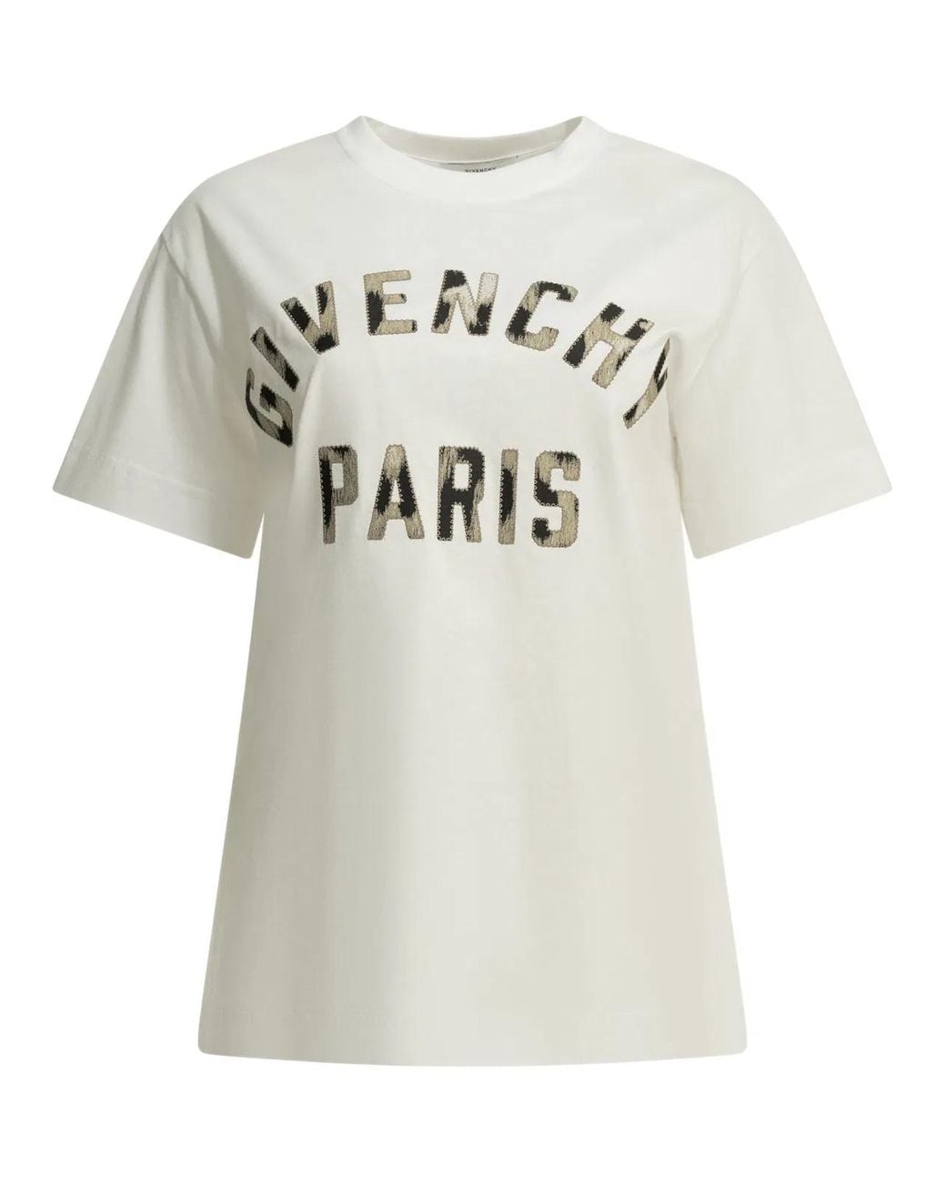 Givenchy White Paris" Crew-Neck T-Shirt