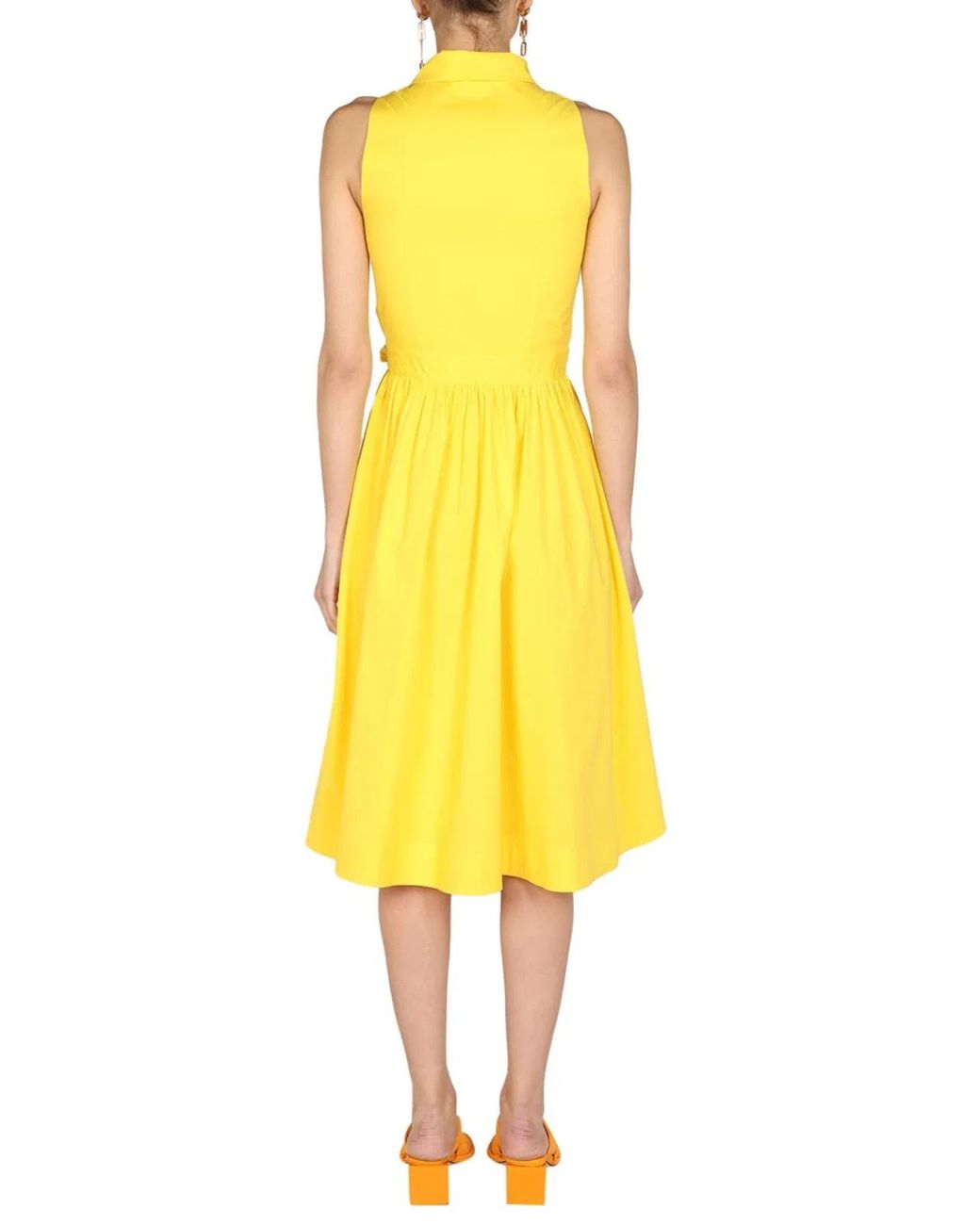 Moschino Couture Yellow Heart Pockets Dress