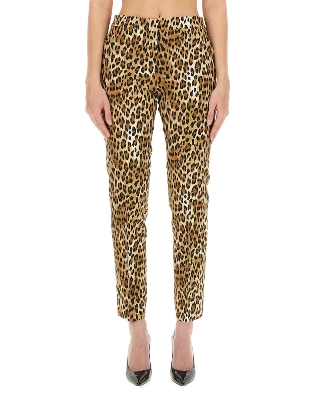 Moschino Couture Yellow Pants With Animal Pattern