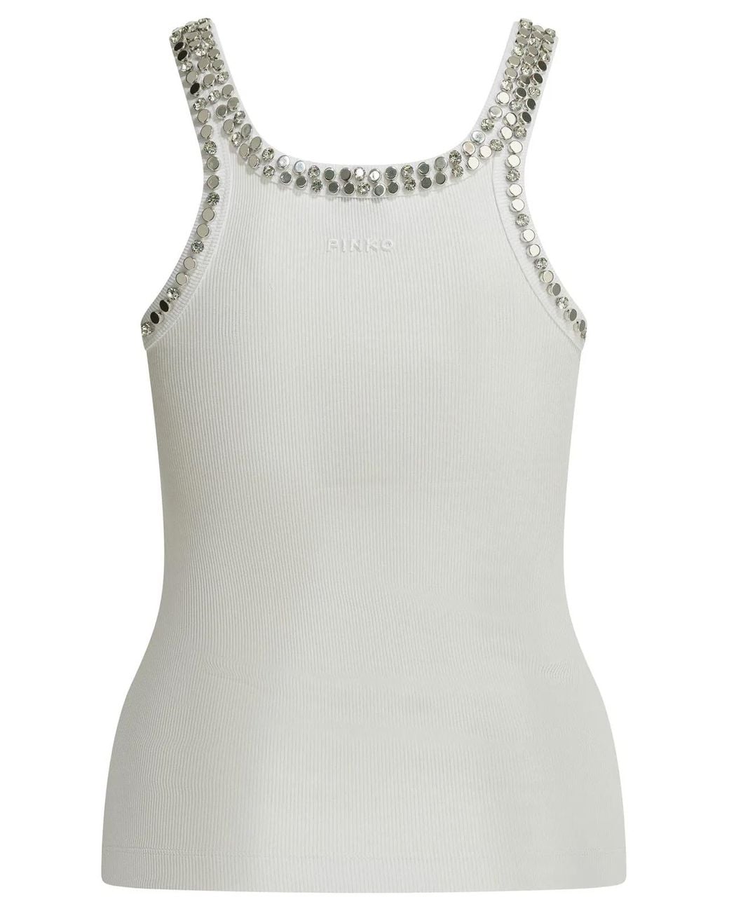 Pinko Gray Cotton Top