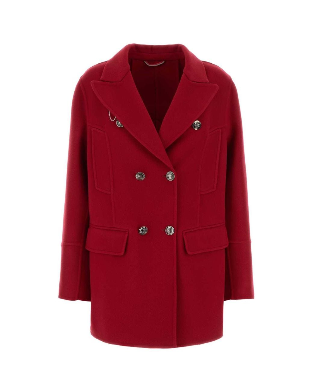 Ermanno Scervino Red Cappotto Doppiopetto