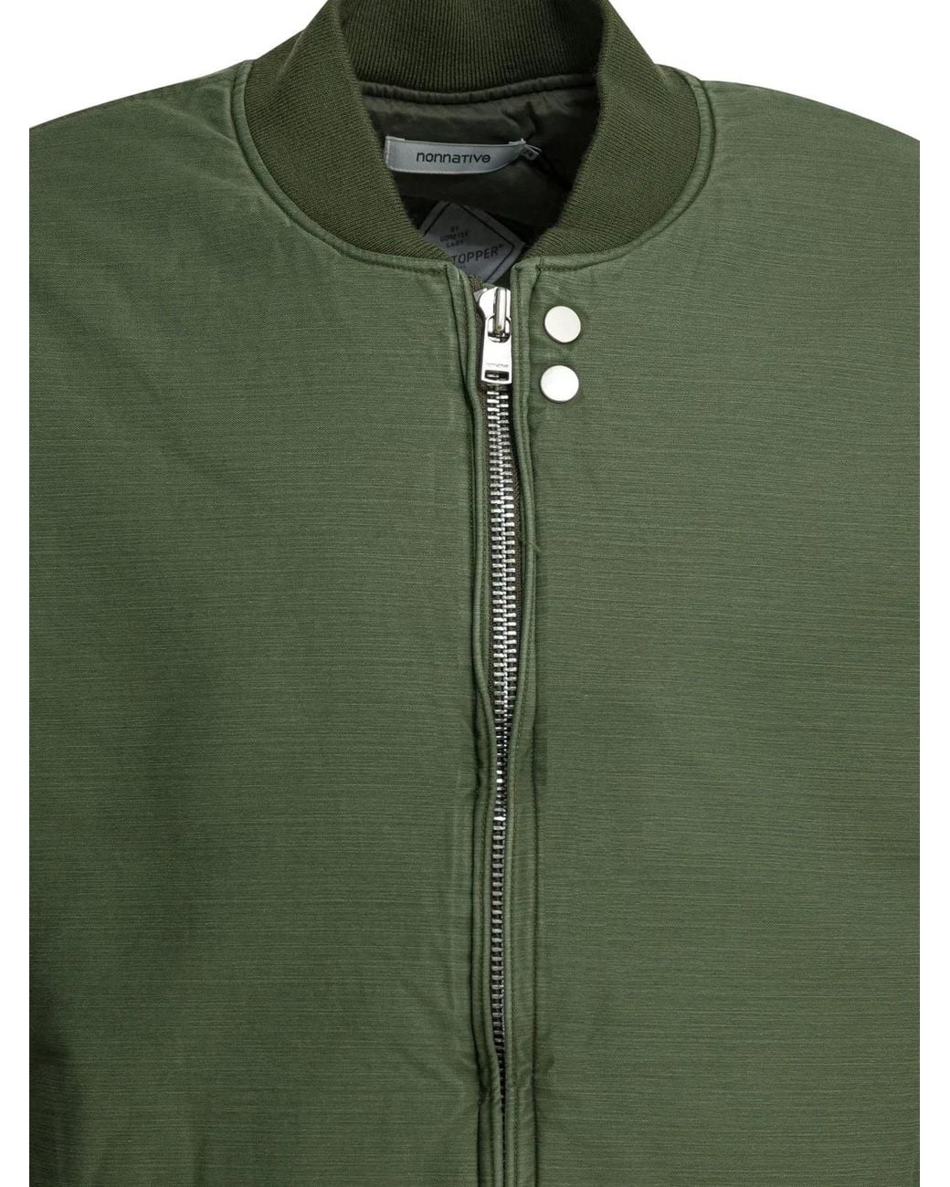 Nonnative Green "Trooper Puff" Bomber Jacket for men