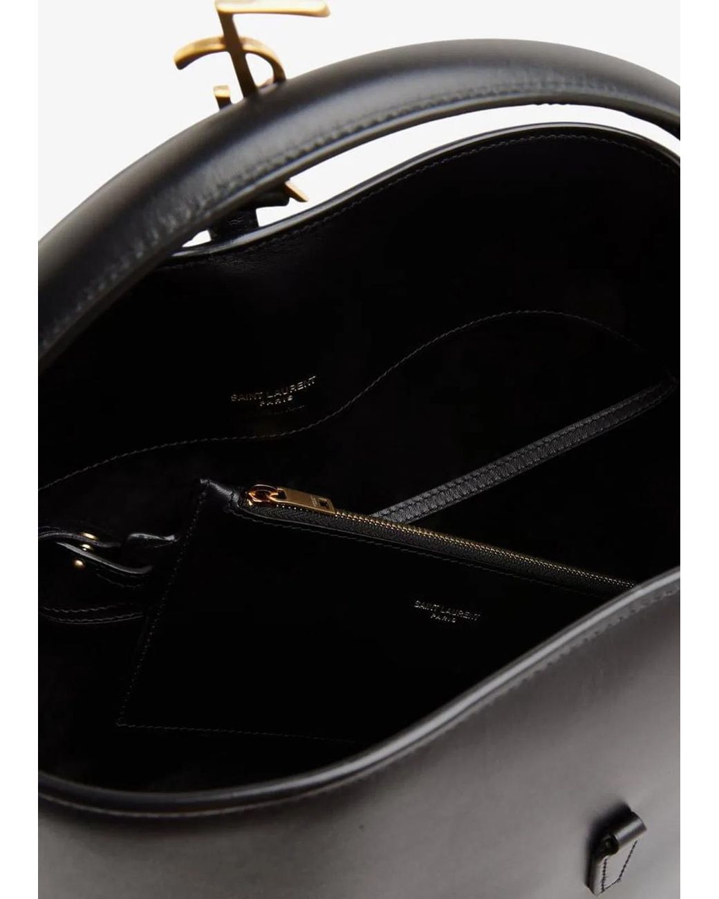 Saint Laurent Black Leather Le 37 Bucket Bag