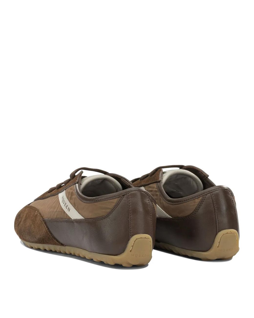 McQueen Brown Polyester Polyurethane Rubber Sneakers Slip-On for men