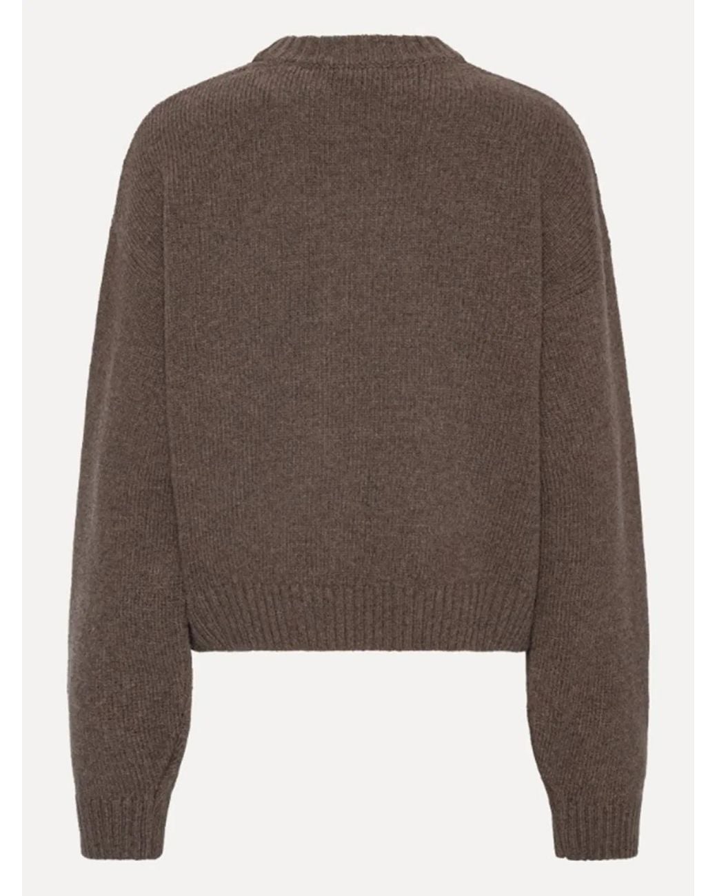 ROTATE BIRGER CHRISTENSEN Brown Crewneck Sweater