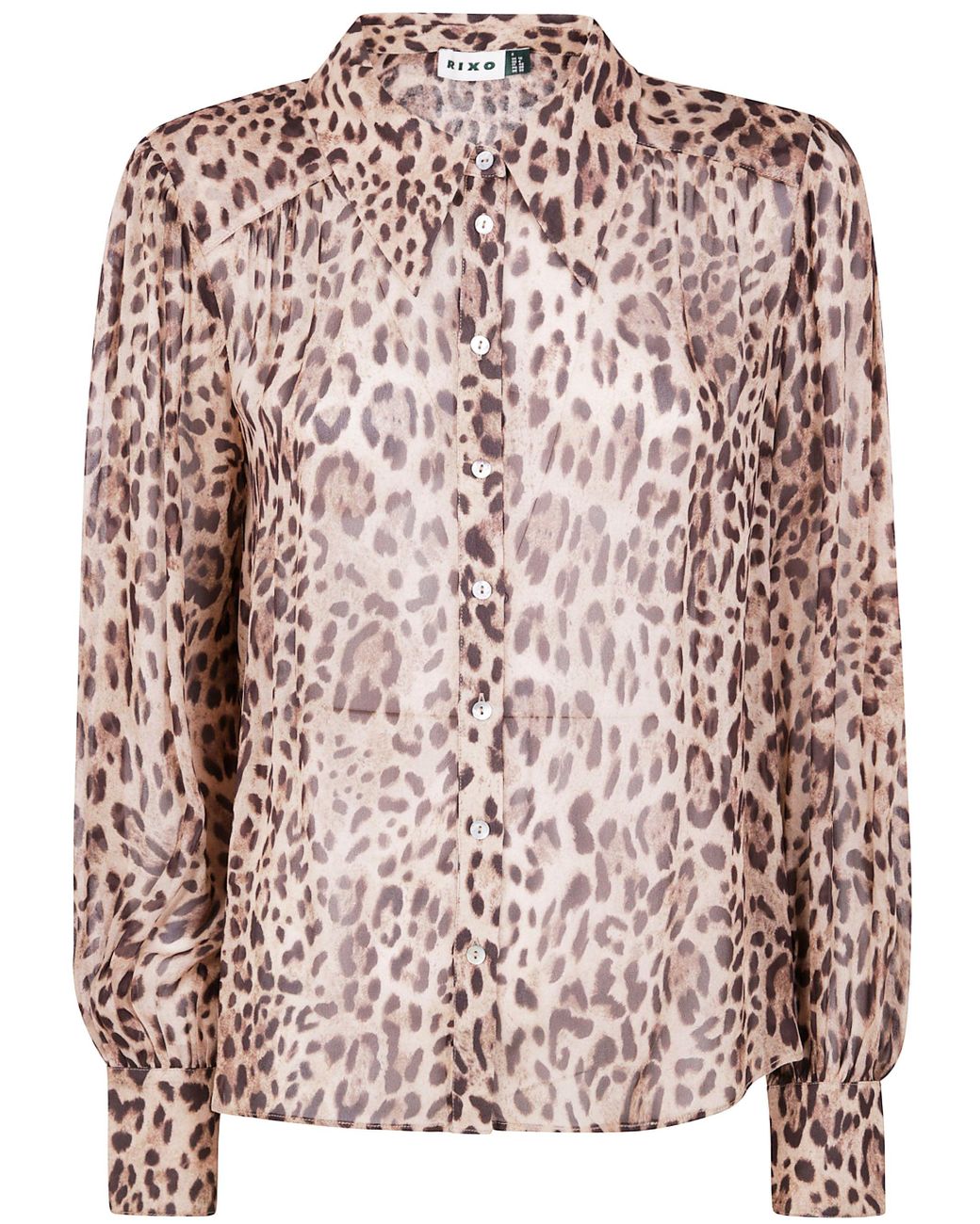 Rixo Pink "Blake" Top Mila Leopard