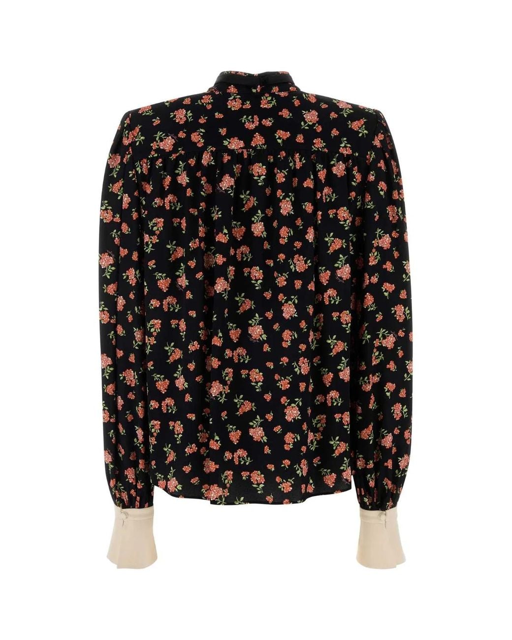 Valentino Garavani Black Printed Crepe Shirt
