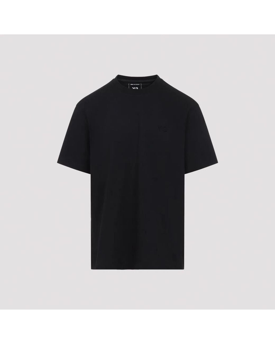 Y-3 Black Regular Short Sleeve T-Shirt for men