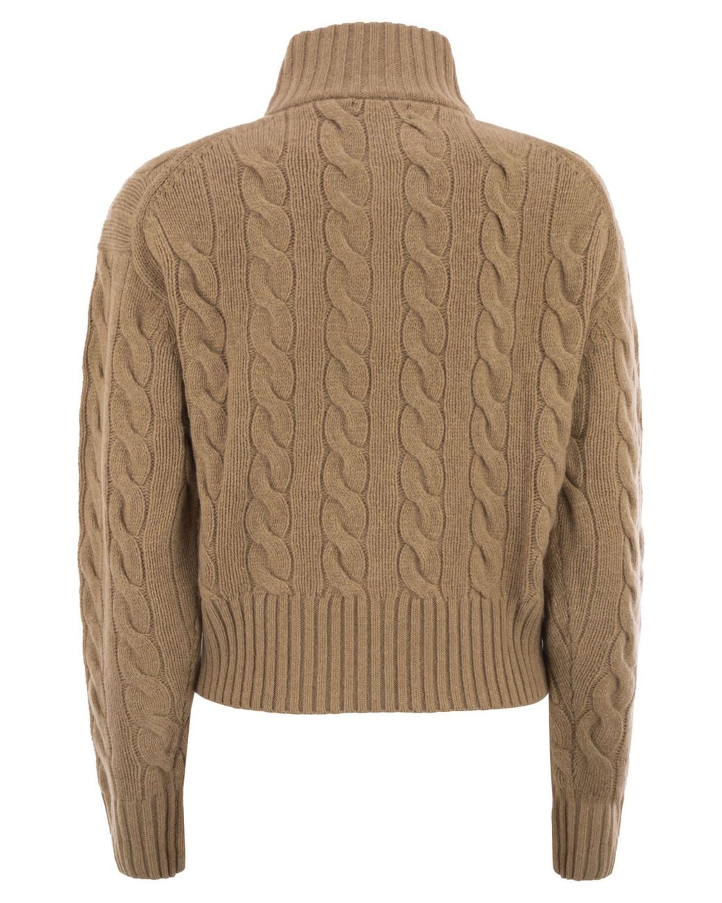 Polo Ralph Lauren Brown Wool And Cashmere Cable Knit Jumper