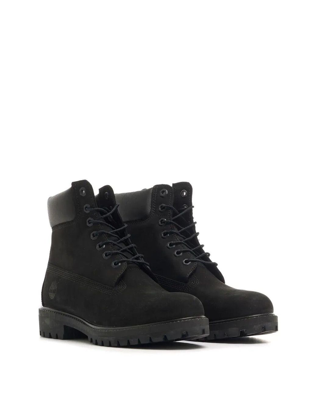 Timberland Black Premium 6 Inch Lace Up Waterproof" Boot