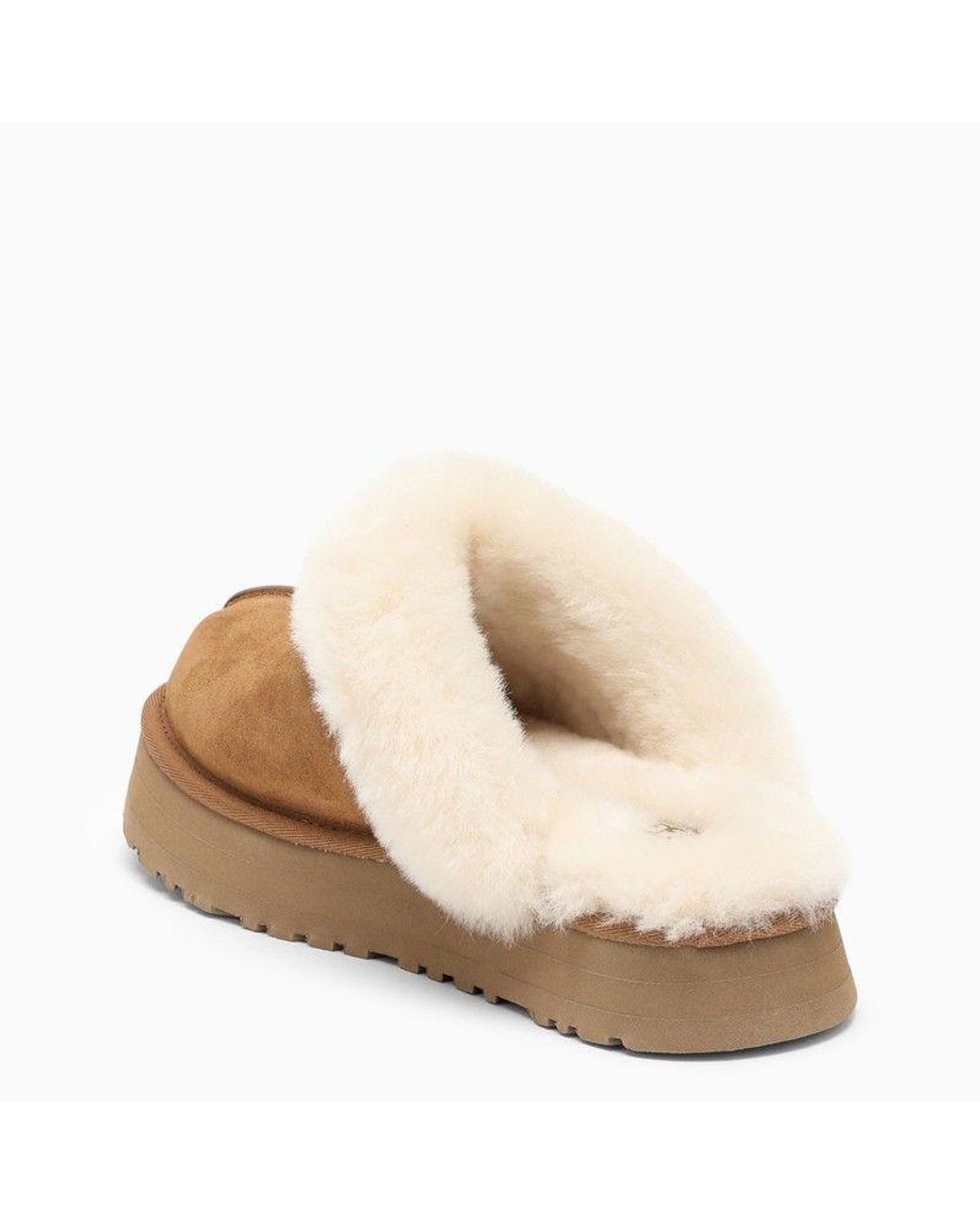 Ugg Brown Disquette Chestnut Eather Slip-Ons