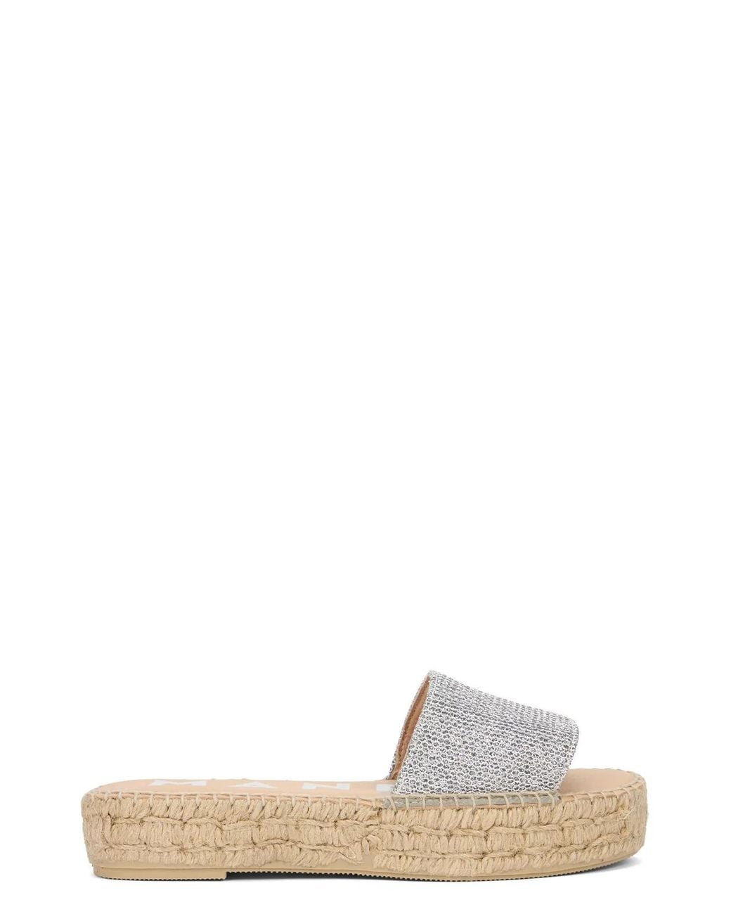 Manebí White Manebi Ciabatta Platform With Strap