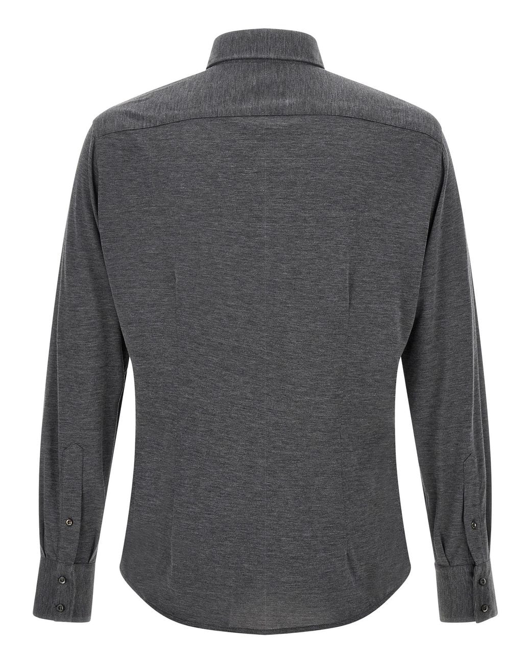 Brunello Cucinelli Gray Cotton And Silk Shirt for men