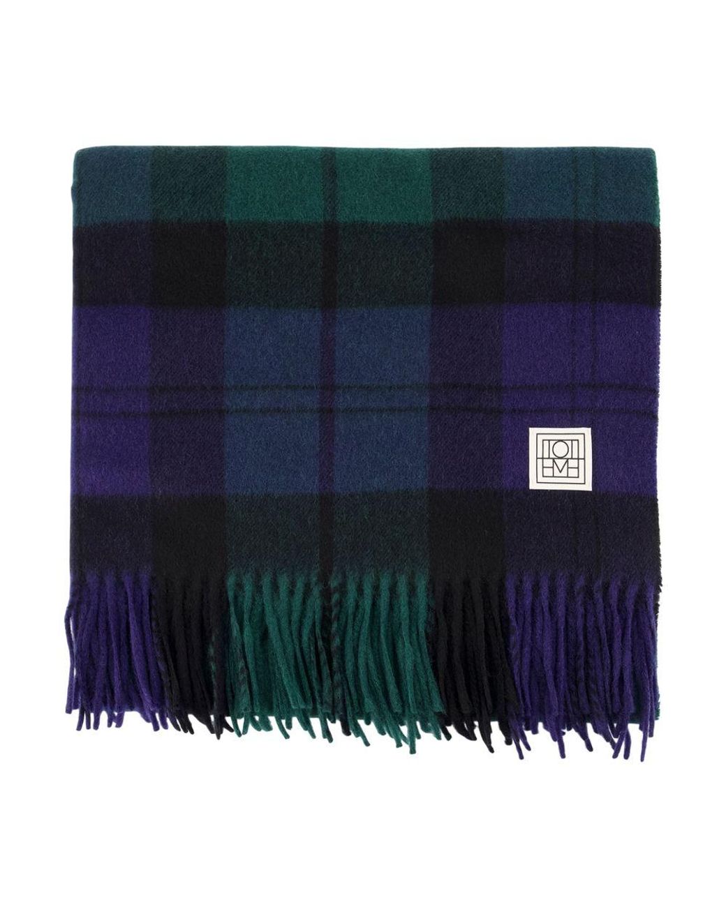 Totême Blue Checked Scarf