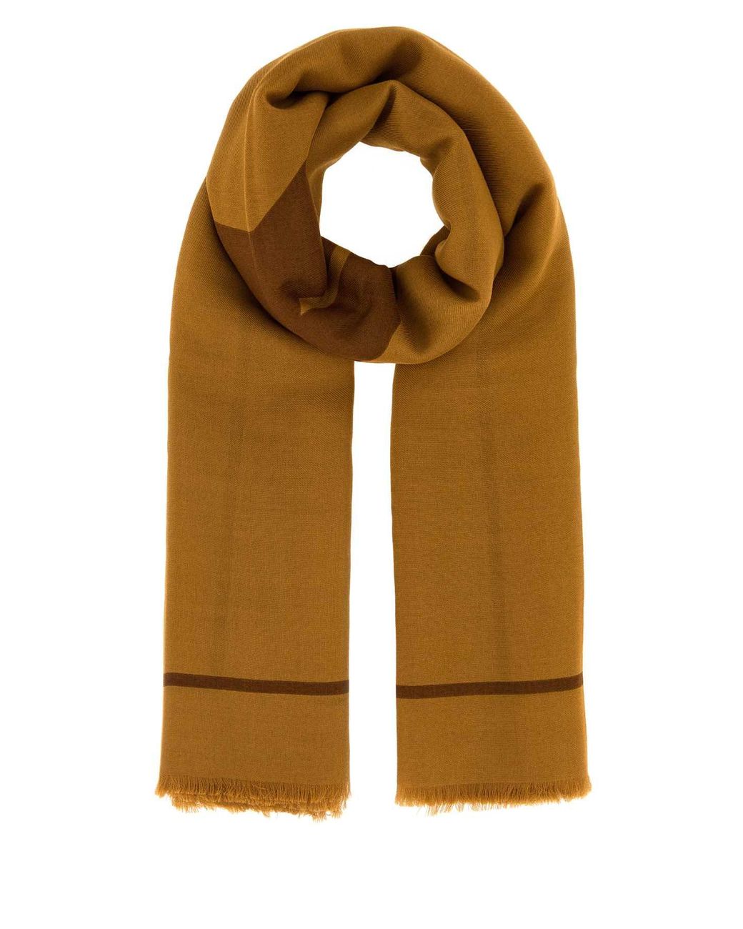 Saint Laurent Brown Wool Scarf 135 X 135 Cm