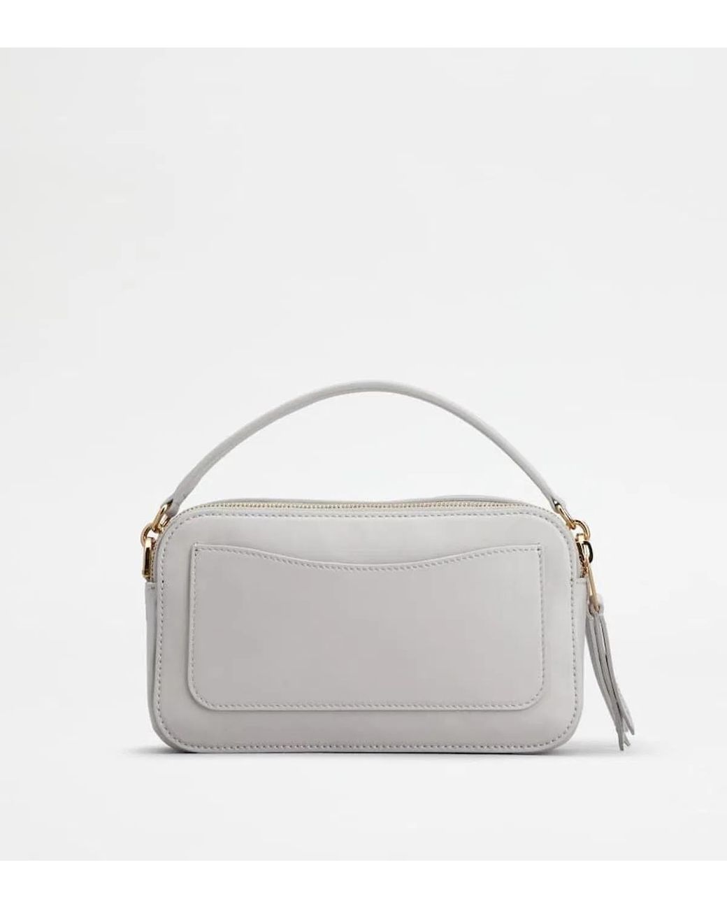 Tod's Gray Leather Mini Crossbody Handbag For Ss24