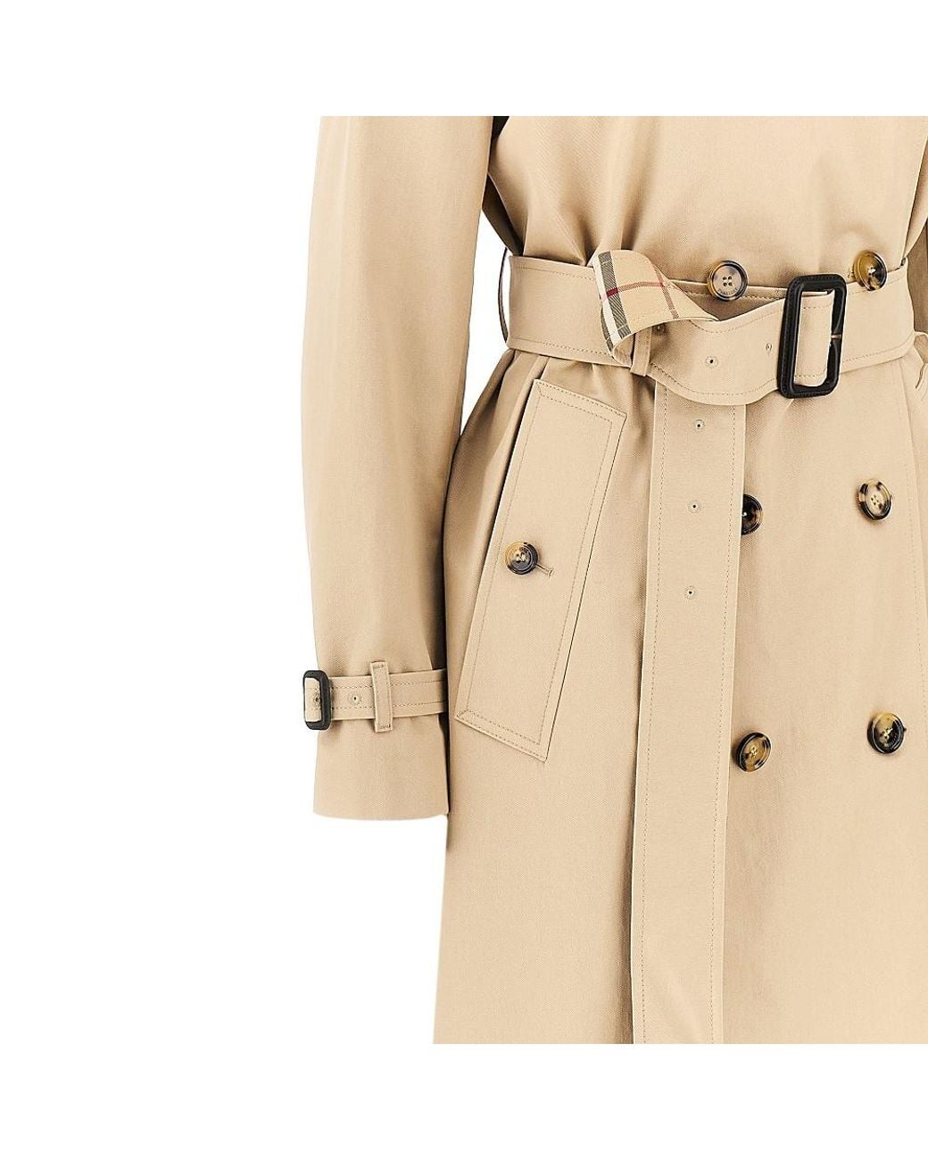 Burberry Natural Lakefield Knee-Length Trench Coat