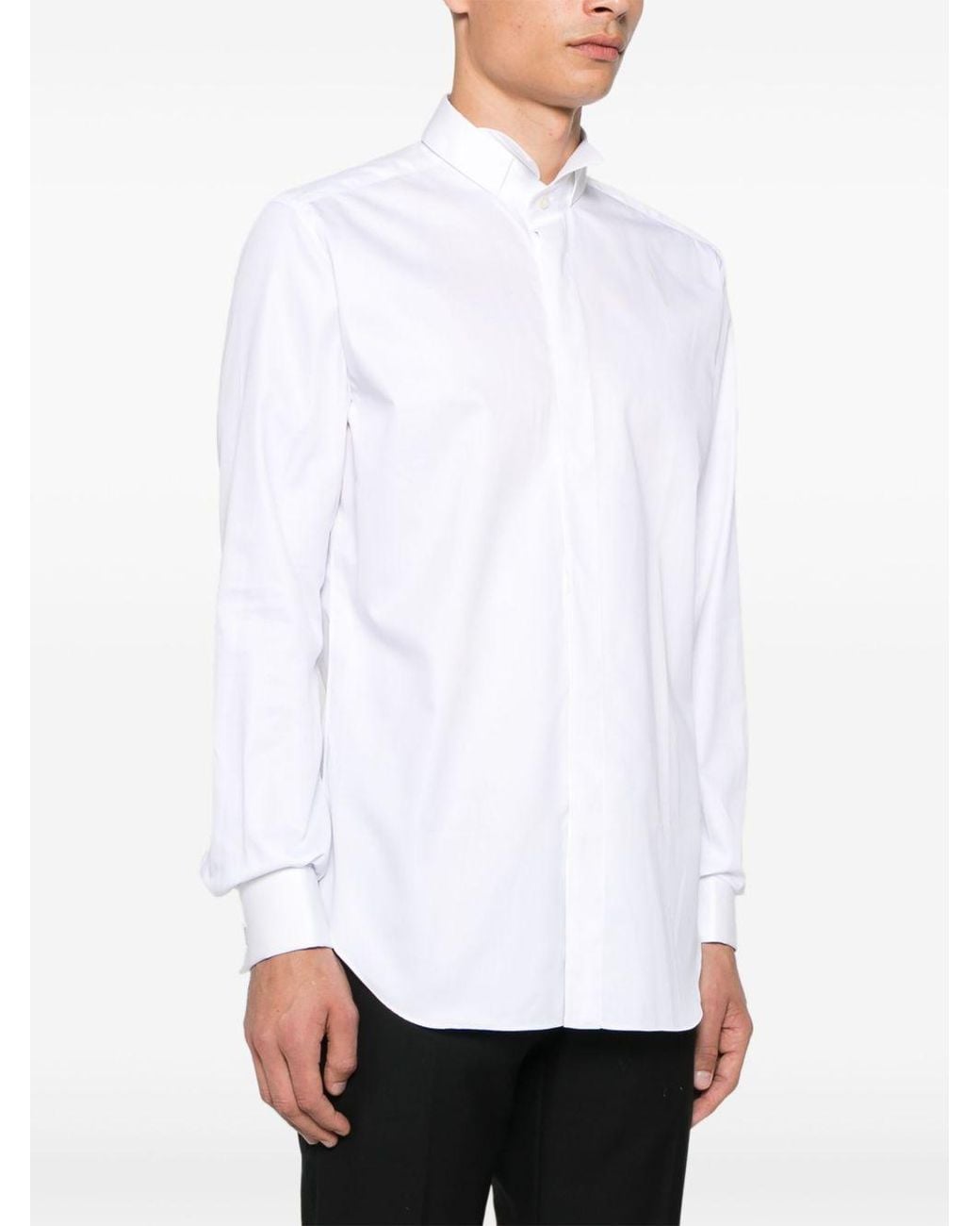 Xacus White Cotton Shirt for men