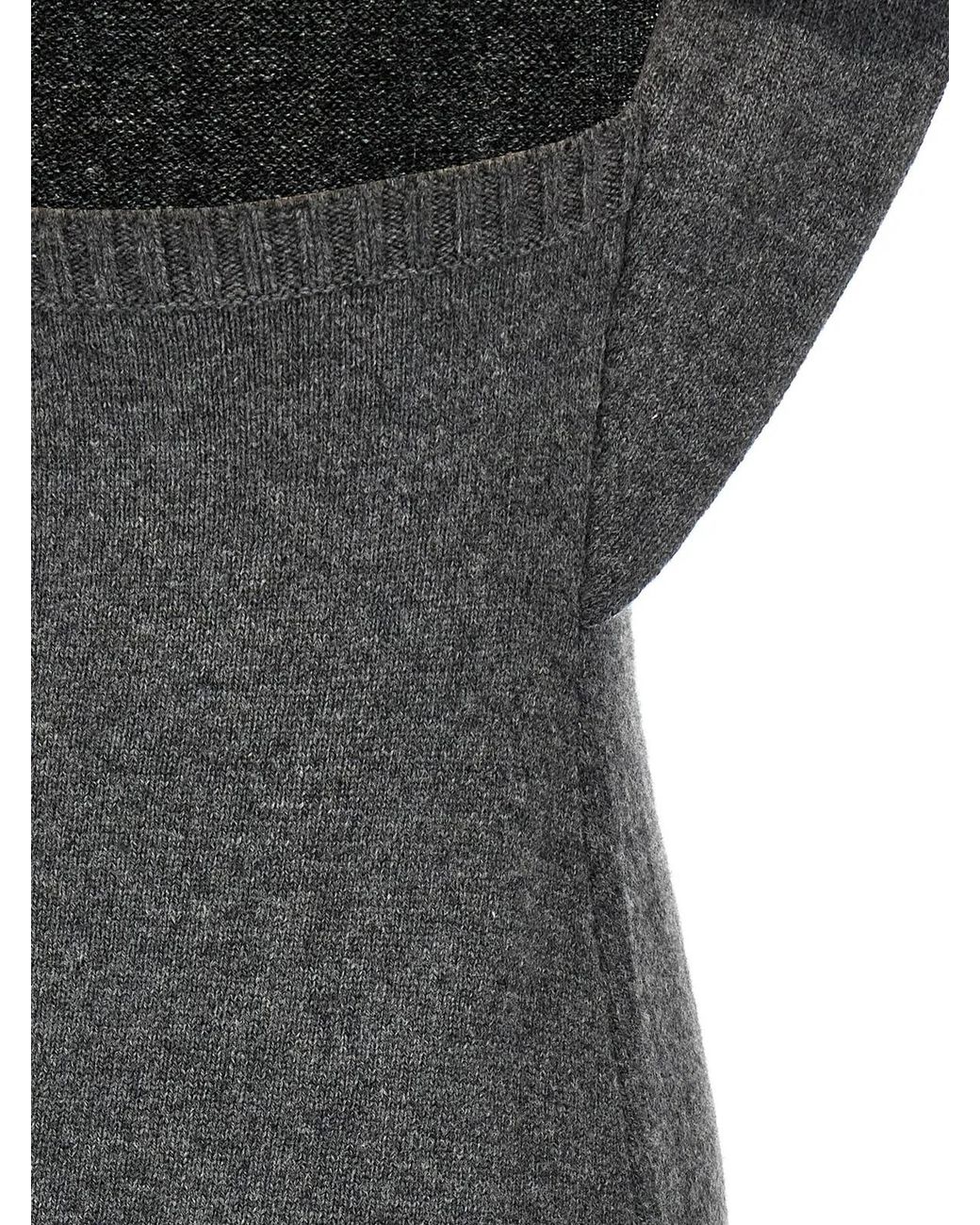 Courreges Gray Over The Shoulder Drapè' Dress