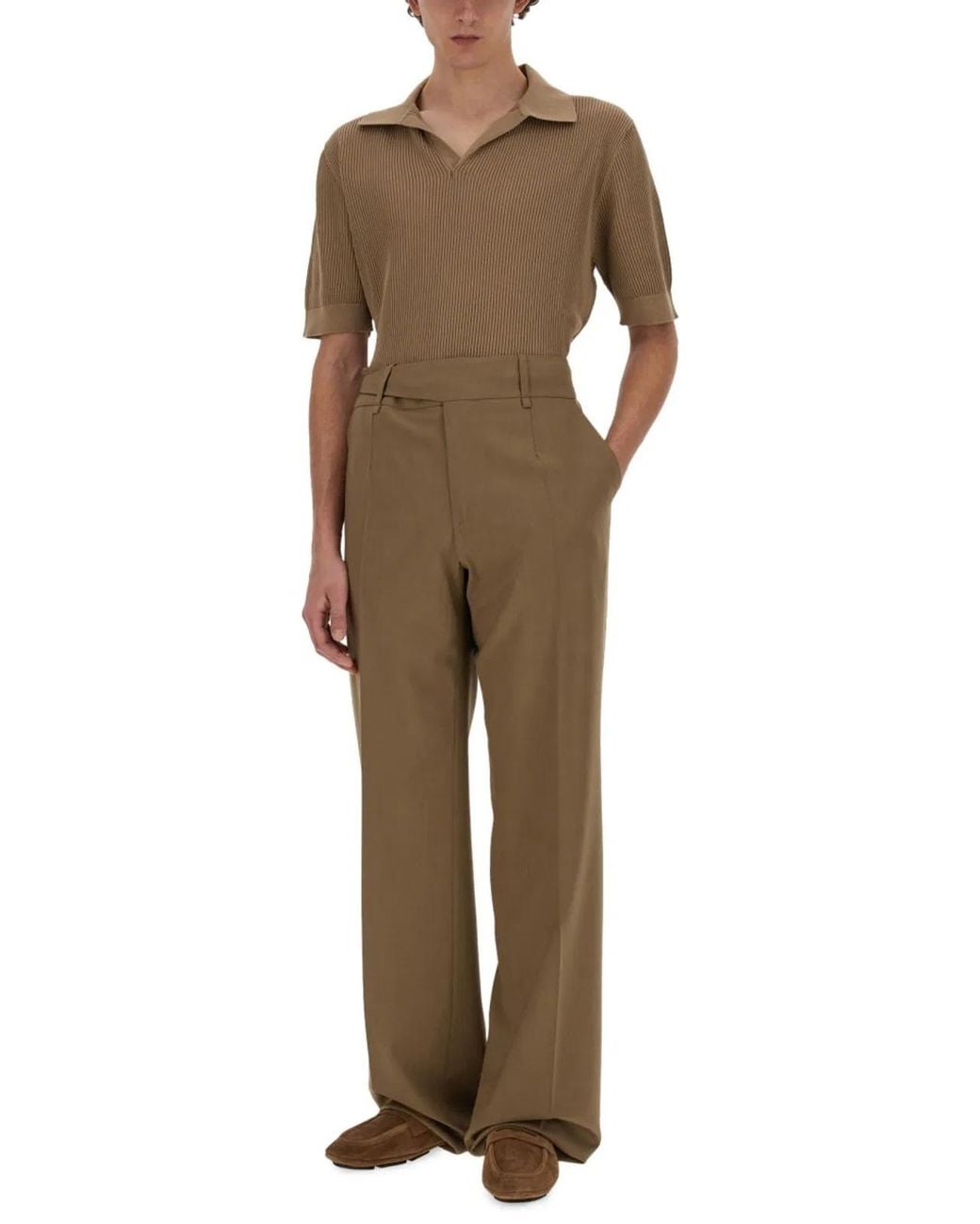 Dolce & Gabbana Natural Dolce & Gabbana Tailored Pants for men