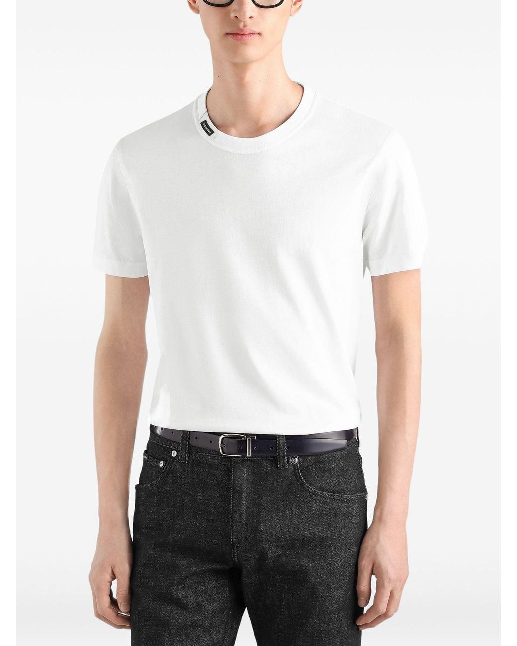 Dolce & Gabbana White Dolce & Gabbana Cotton Jersey T-Shirt for men