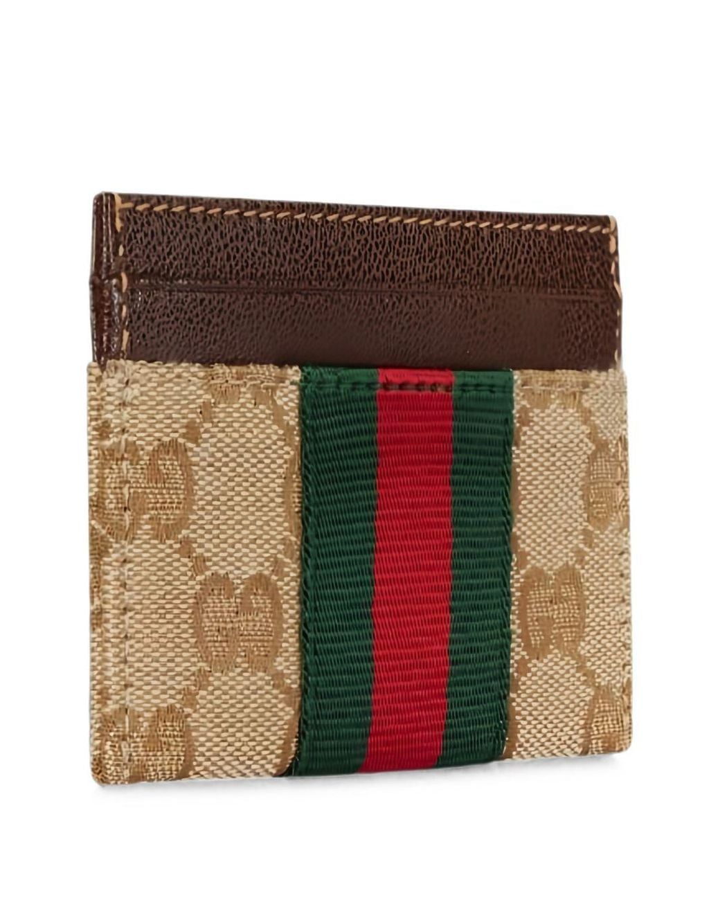 Gucci Natural Logo Leather Card Holder for men