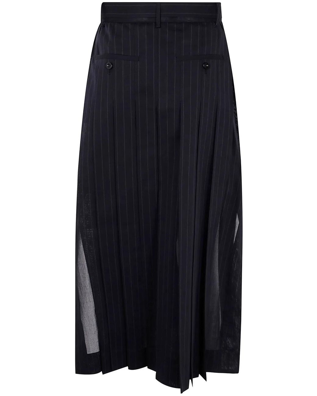 Sacai Blue High Twist Voile Skirt