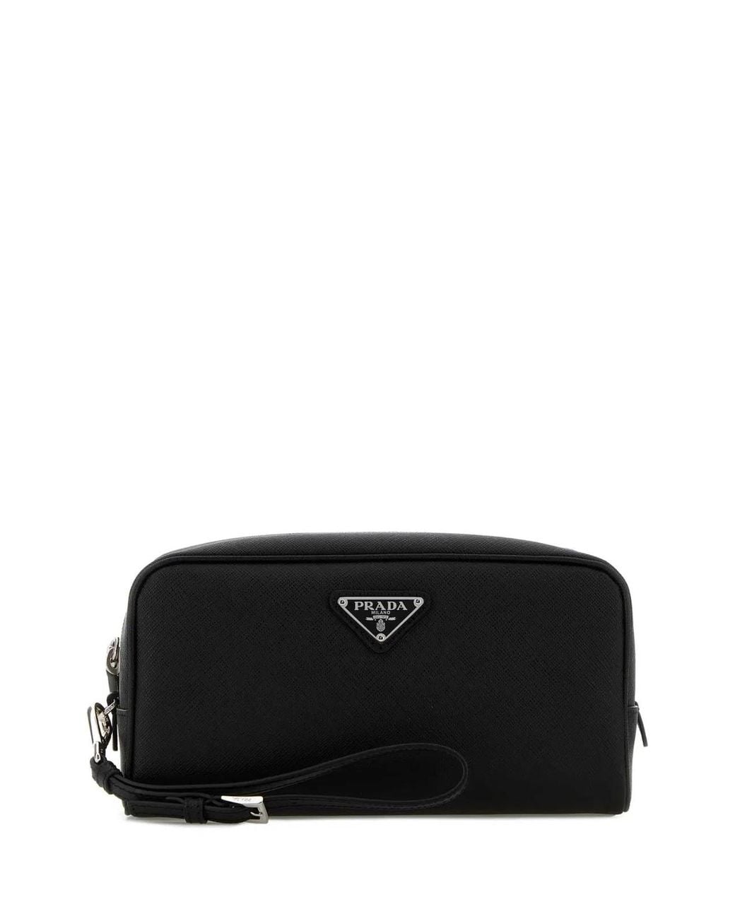 Prada Black Leather Beauty Case for men