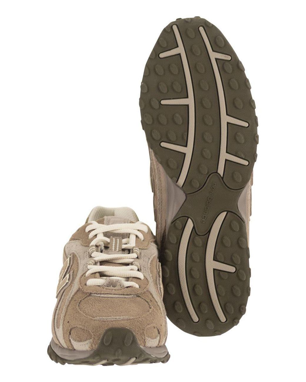 New Balance Brown Mesh And Suede Lifestyle Sneakers With Leather Details