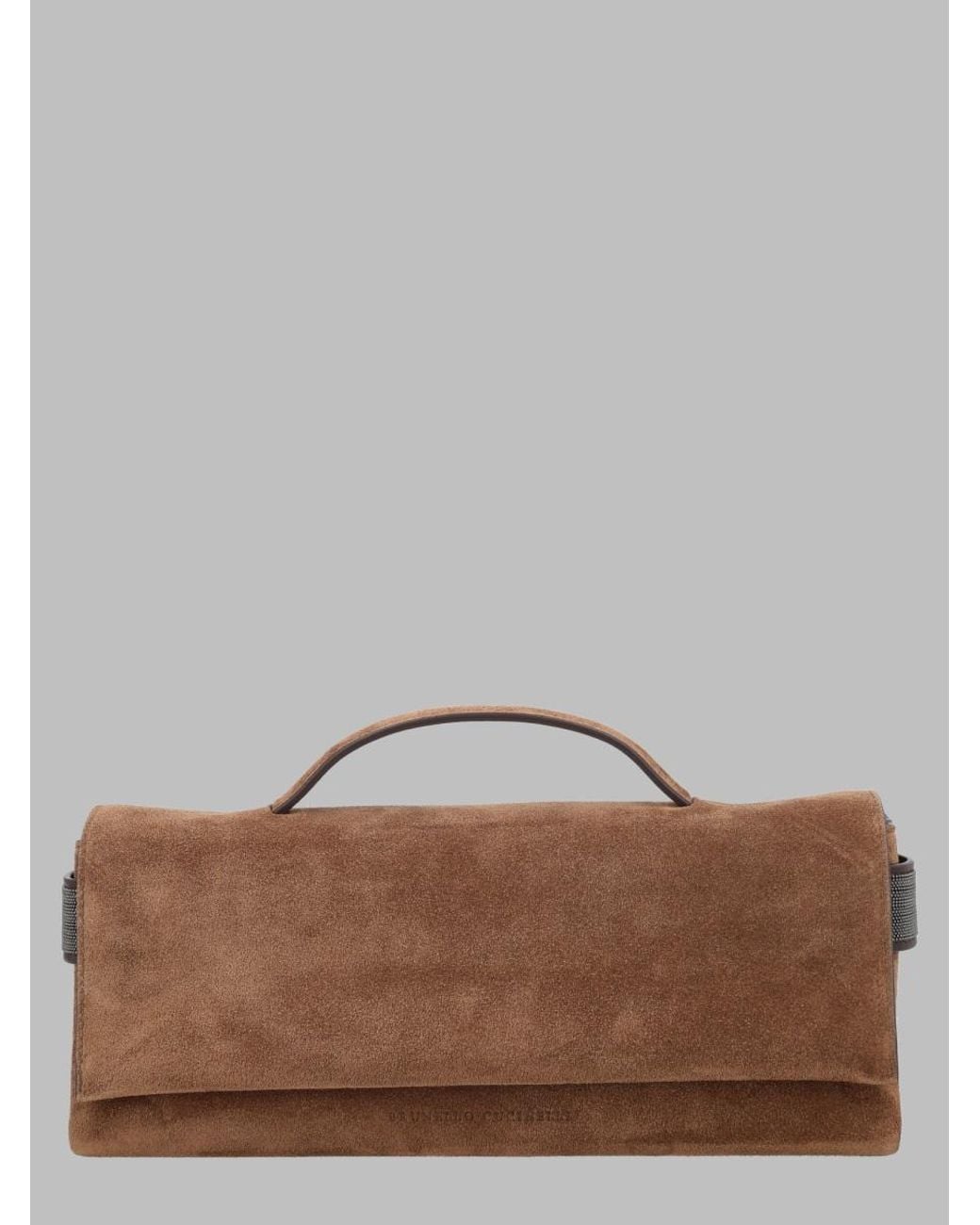 Brunello Cucinelli Brown Borsa Clutch "Essence"