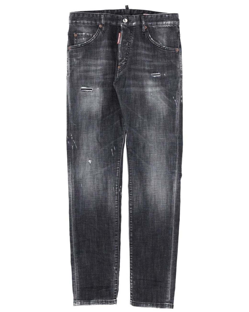 DSquared² Gray Teddy Wash Jeans for men