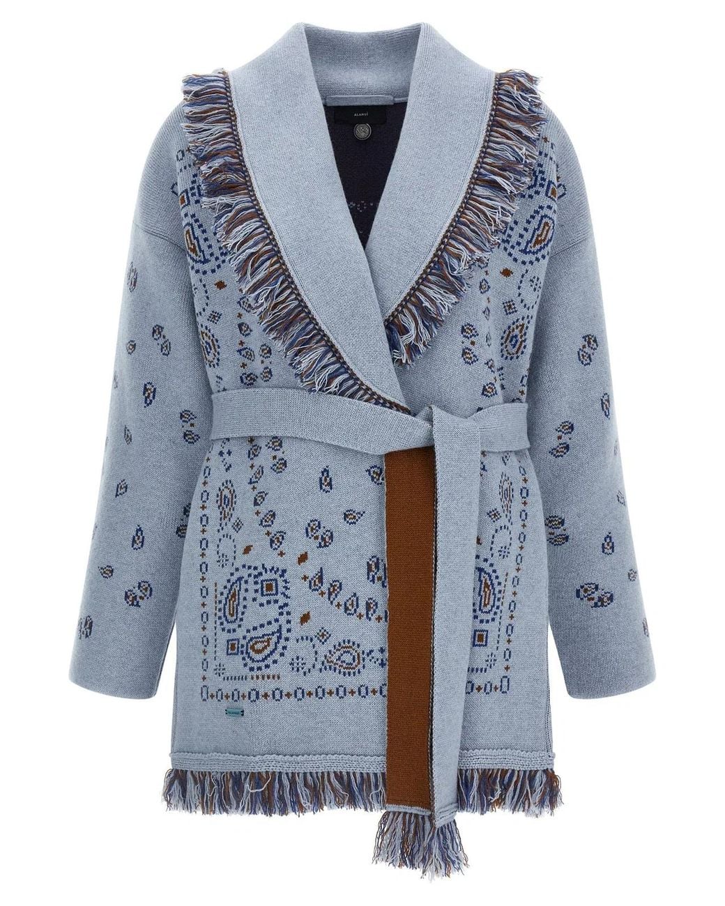 Alanui Blue 'Bandana' Cardigan