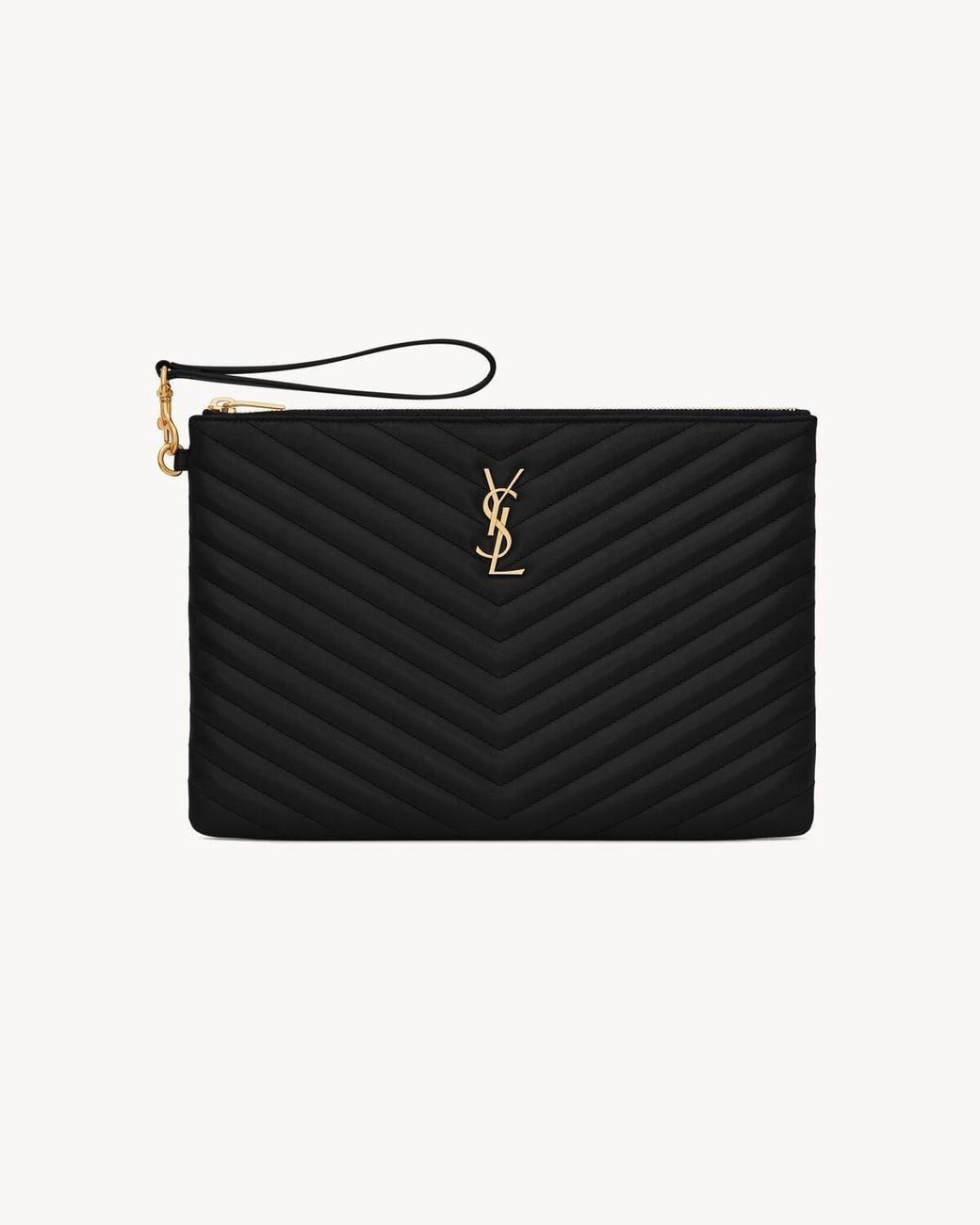 Saint Laurent Black Puoch Per Tablet Cassandre