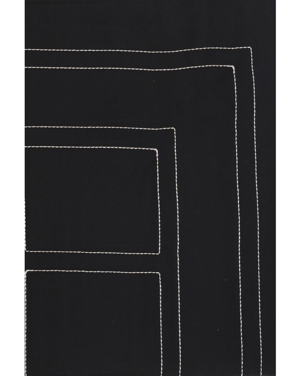 Totême Black Silk Scarf With Embroidery