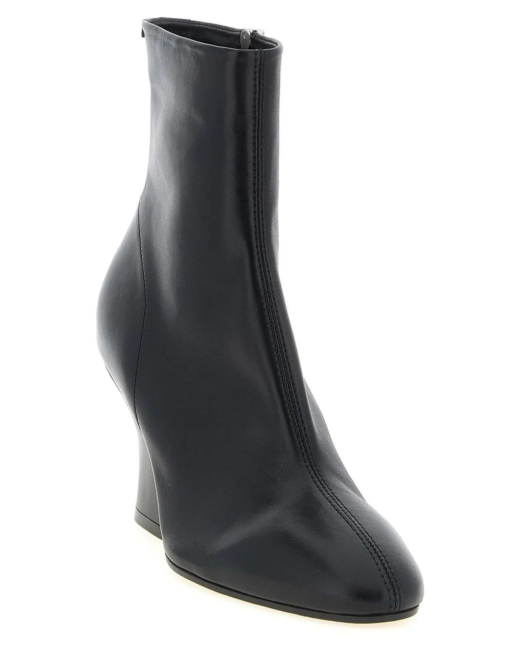 Jil Sander Black Calfskin Ankle Boots