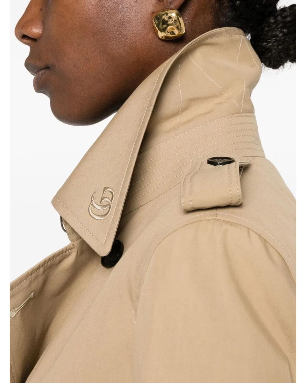Gucci Natural Trench Coat Cotton