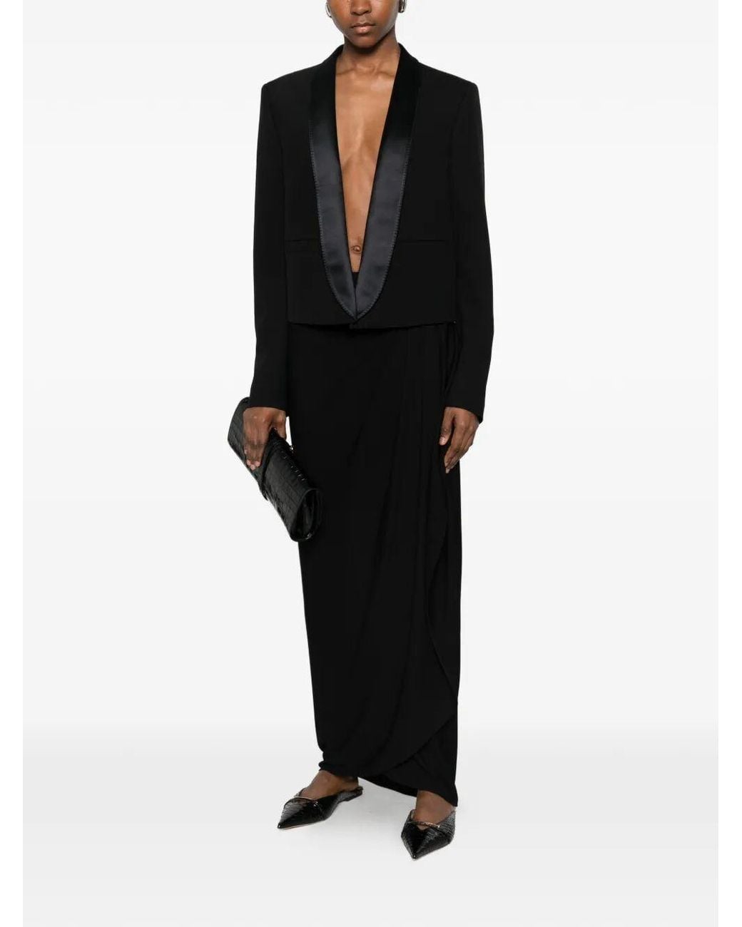 Tom Ford Black Cropped Single-Breasted Jacket
