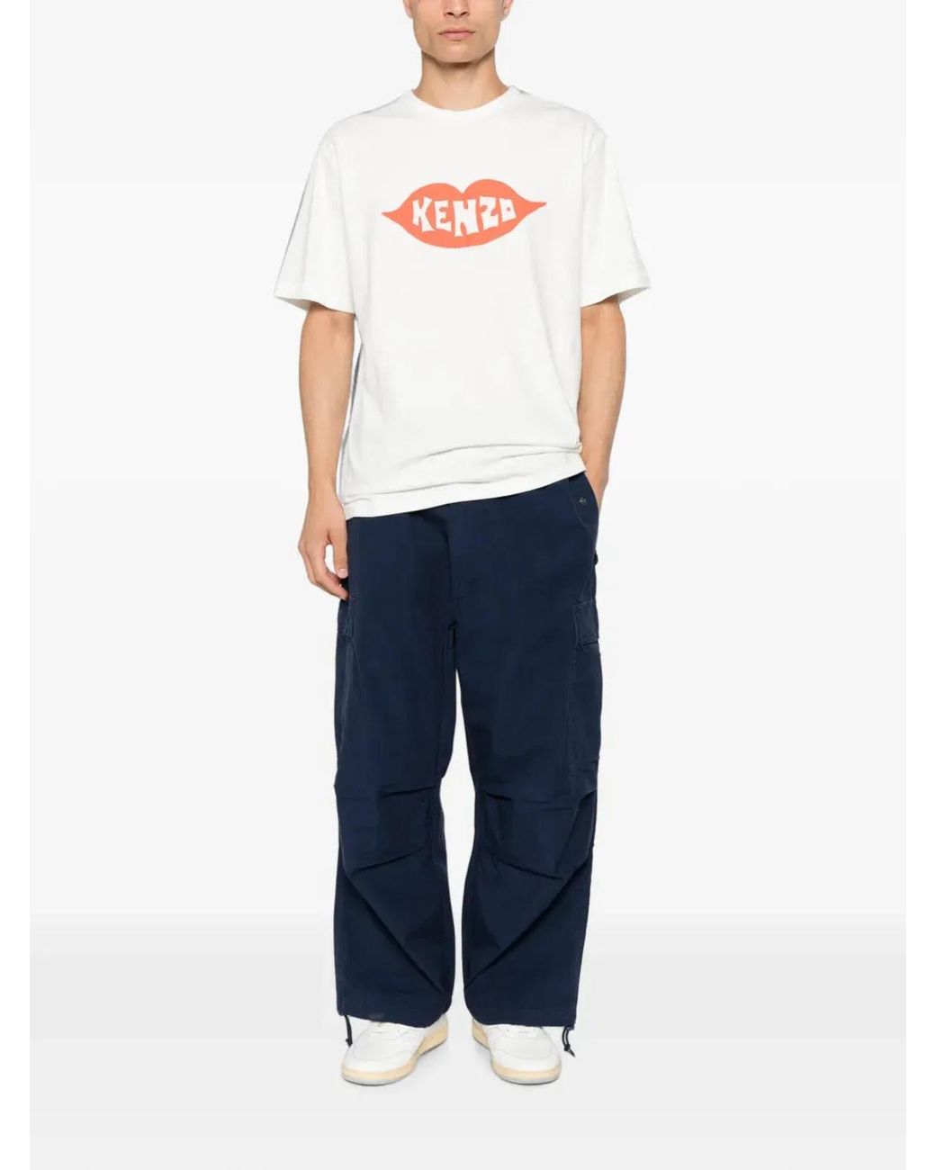 KENZO White Logo T-Shirt for men