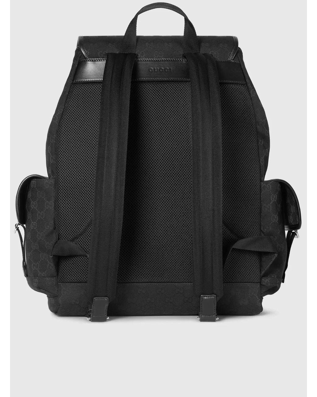 Gucci Black Gg Supreme Fabric Backpack for men