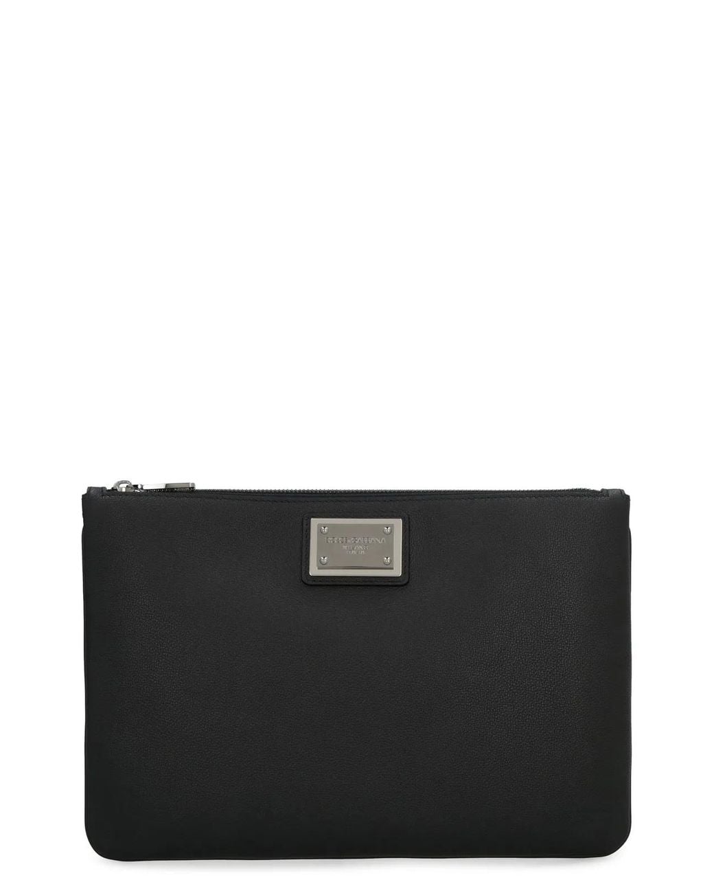 Dolce & Gabbana Black Dolce & Gabbana Leather And Nylon Pouch for men
