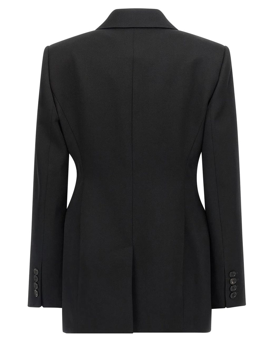 Givenchy Black Satin Lapel Blazer